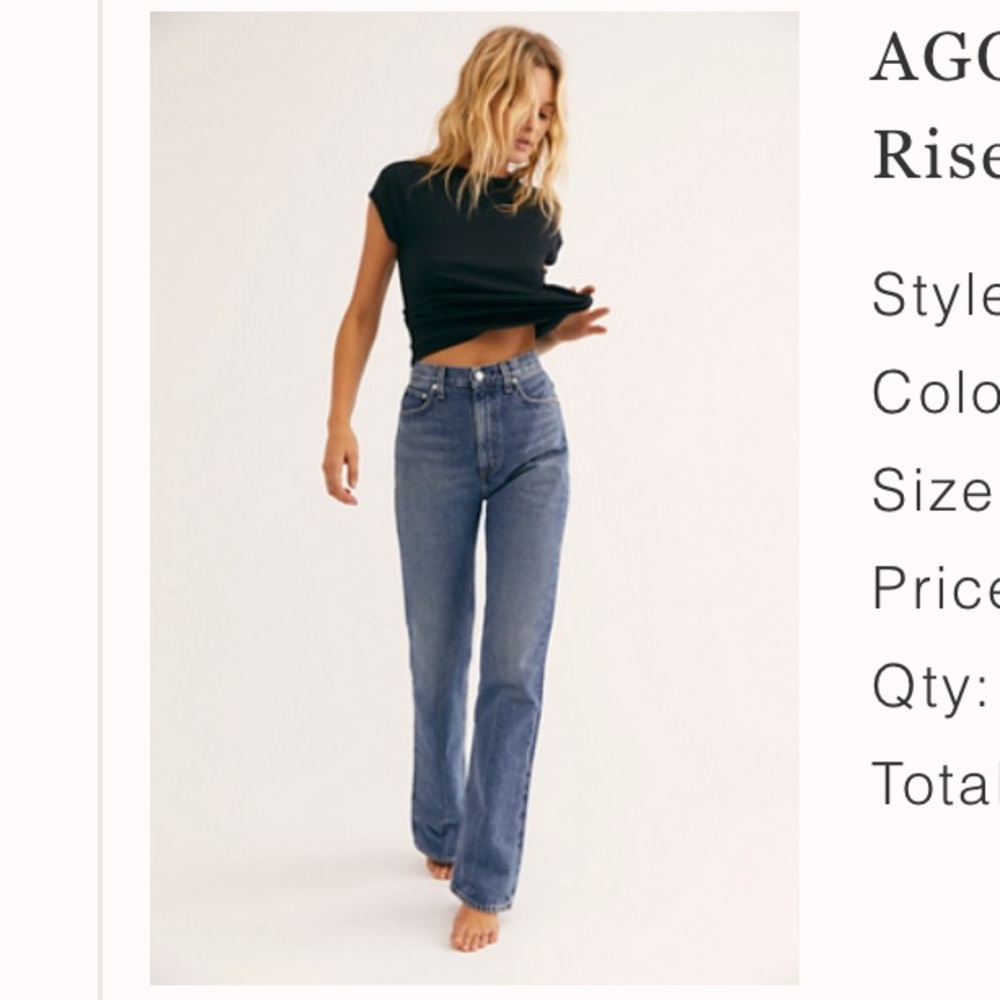 AGOLDE Vintage Hi-Rise Flare Jeans in Absolute